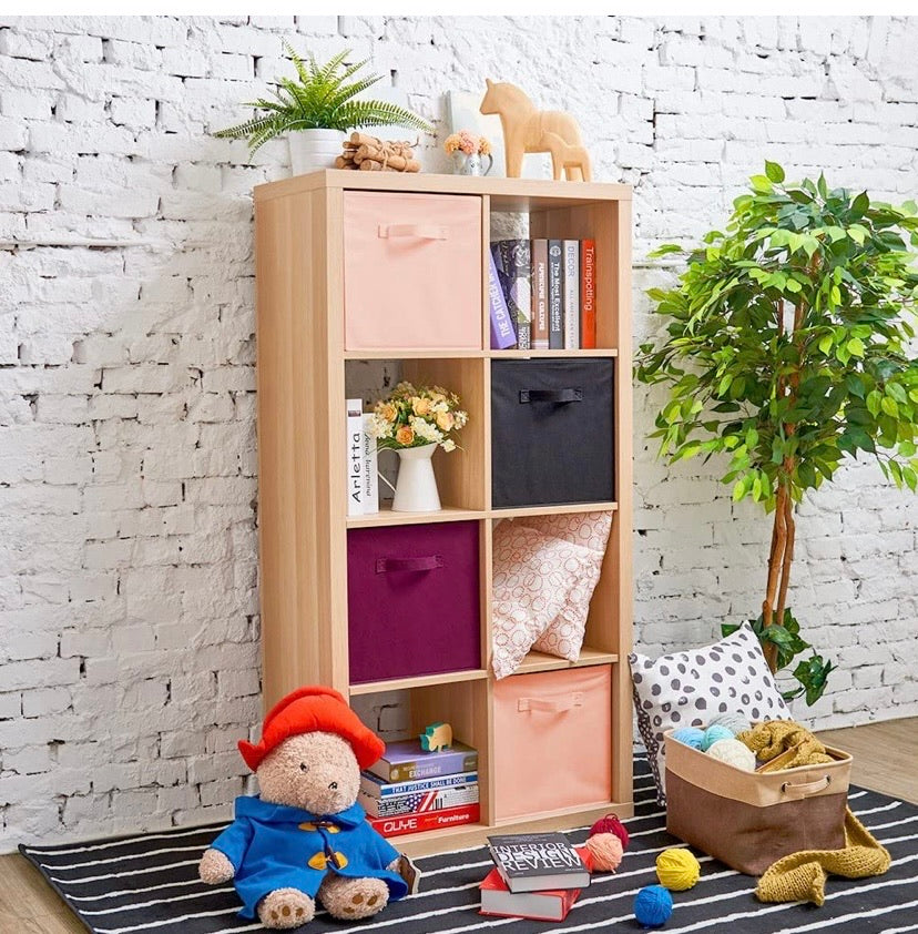 Set of 4 Foldable Fabric Basket Bins