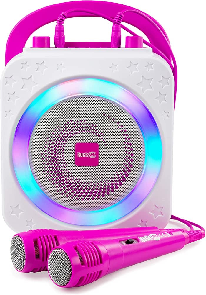 RockJam SP150 Bluetooth Karaoke Machine with 2 Wired Microphones