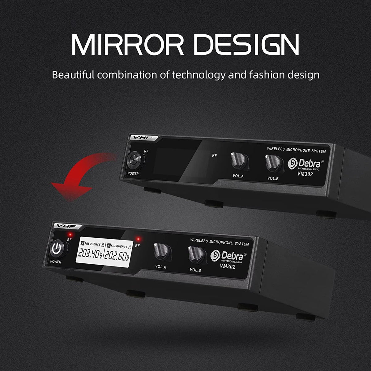 Debra VM302 Dual VHF Wireless Microphone System