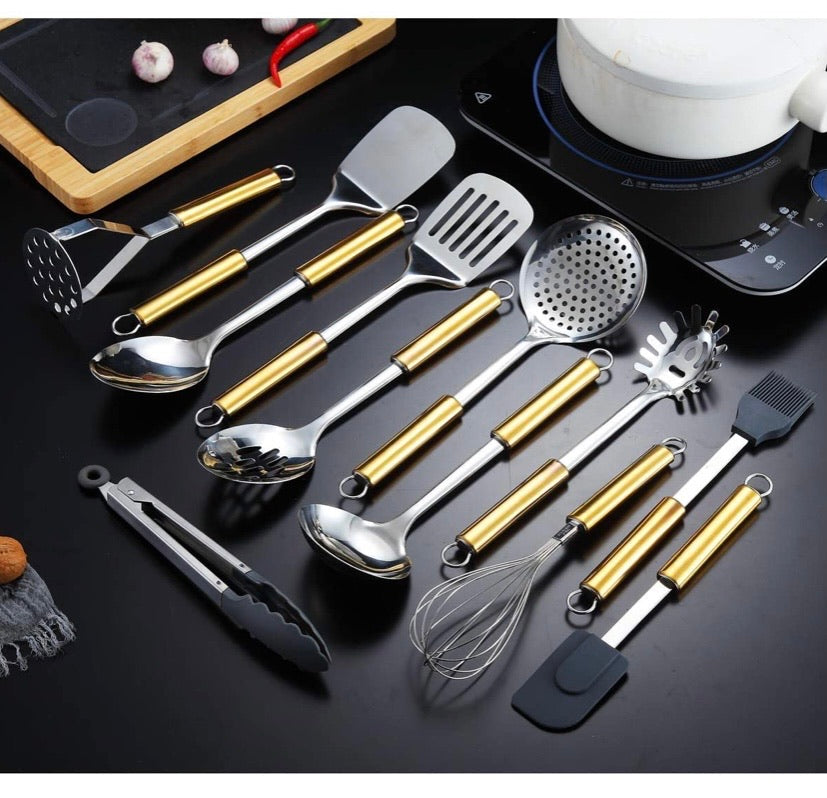 Stainless Steel Cooking Utensil Sets 12 Pcs