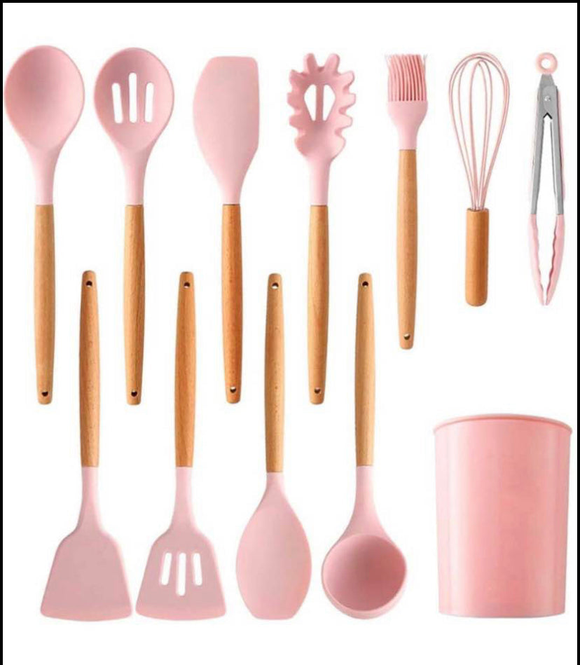Silicone Kitchen Utensils Cooking Set