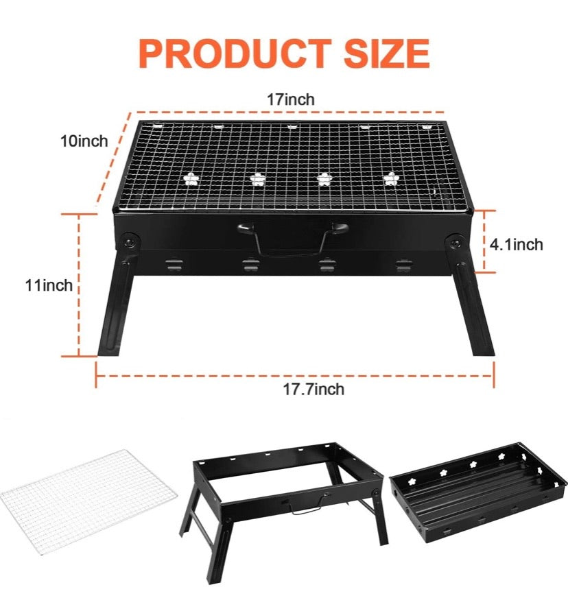 Folding Portable Barbecue Charcoal Grill