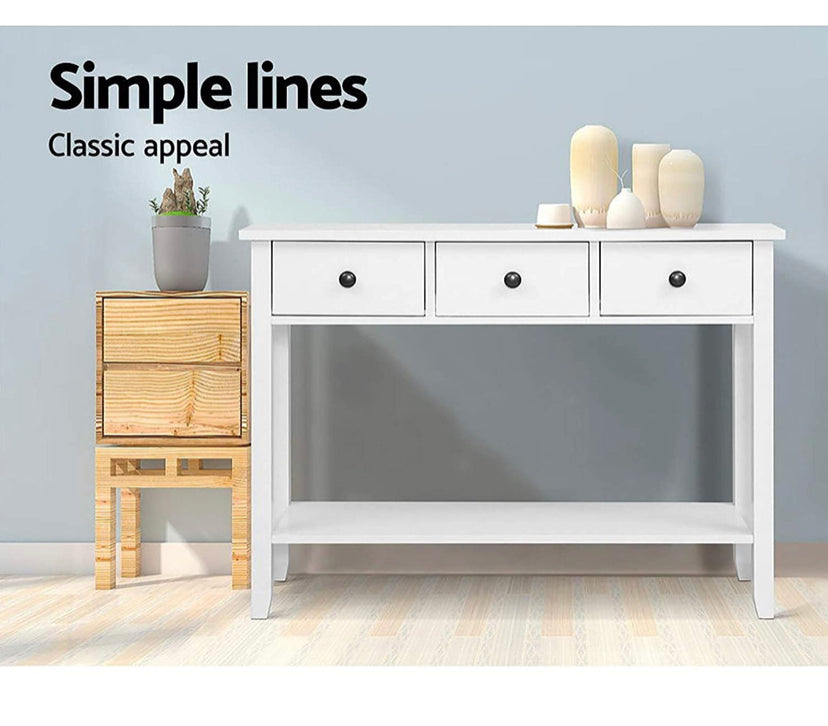 Artiss Console Table Entryway Hallway Side Table Wooden, White