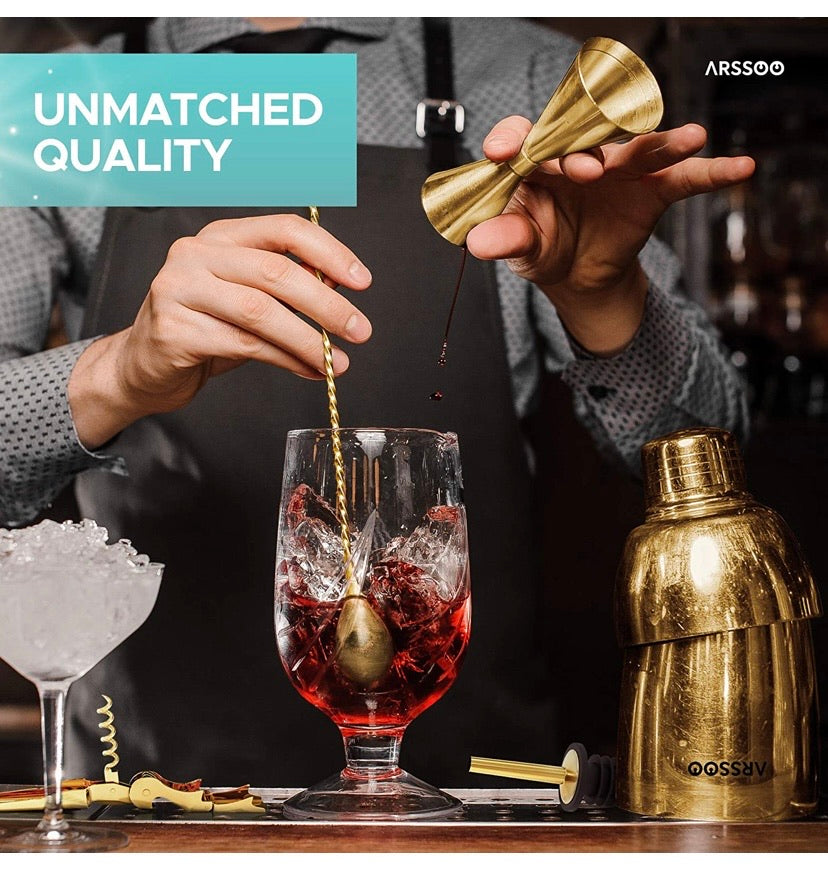 Gold Cocktail Shaker Set