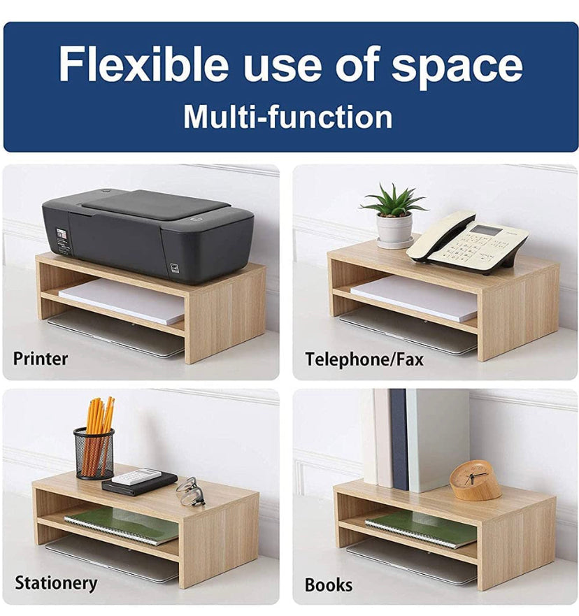 Wood Monitor Stand Riser