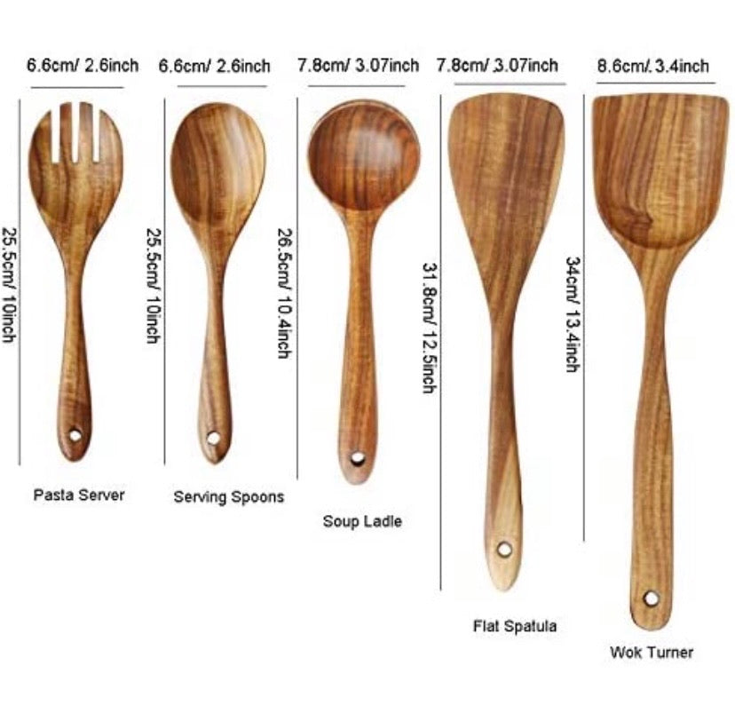 Wooden Utensils Set