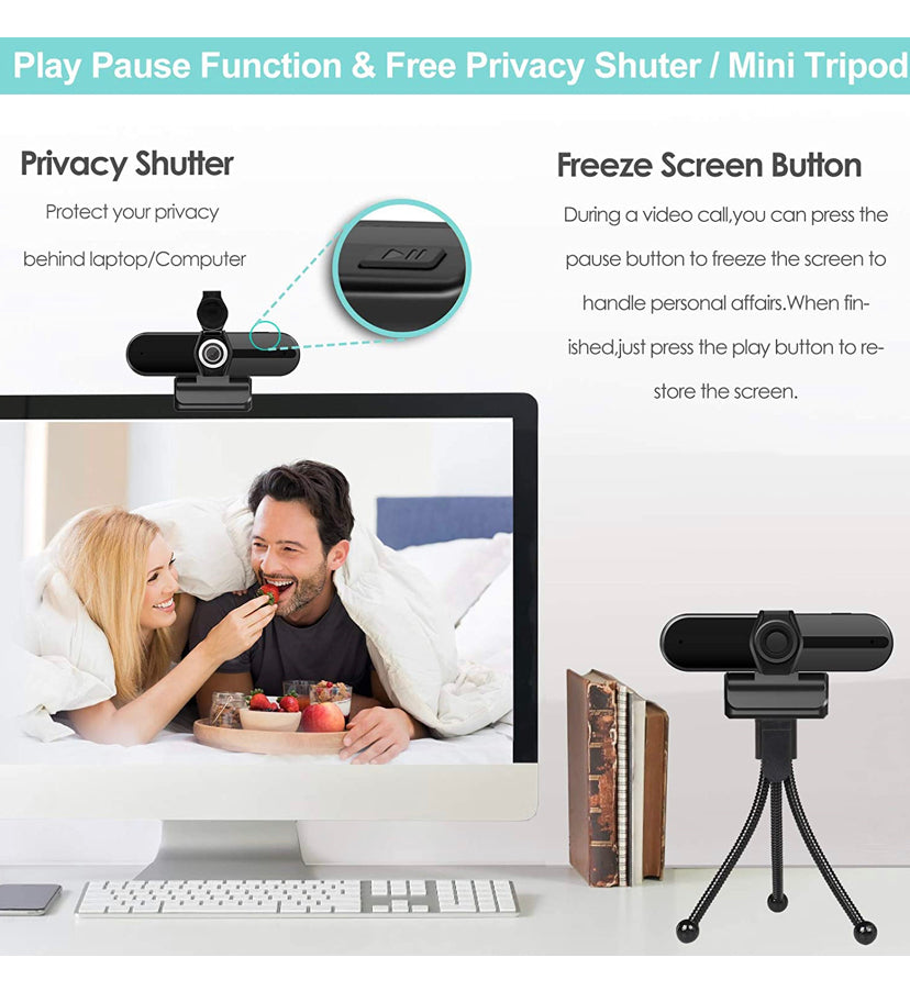 4K HD Webcam with Microphone