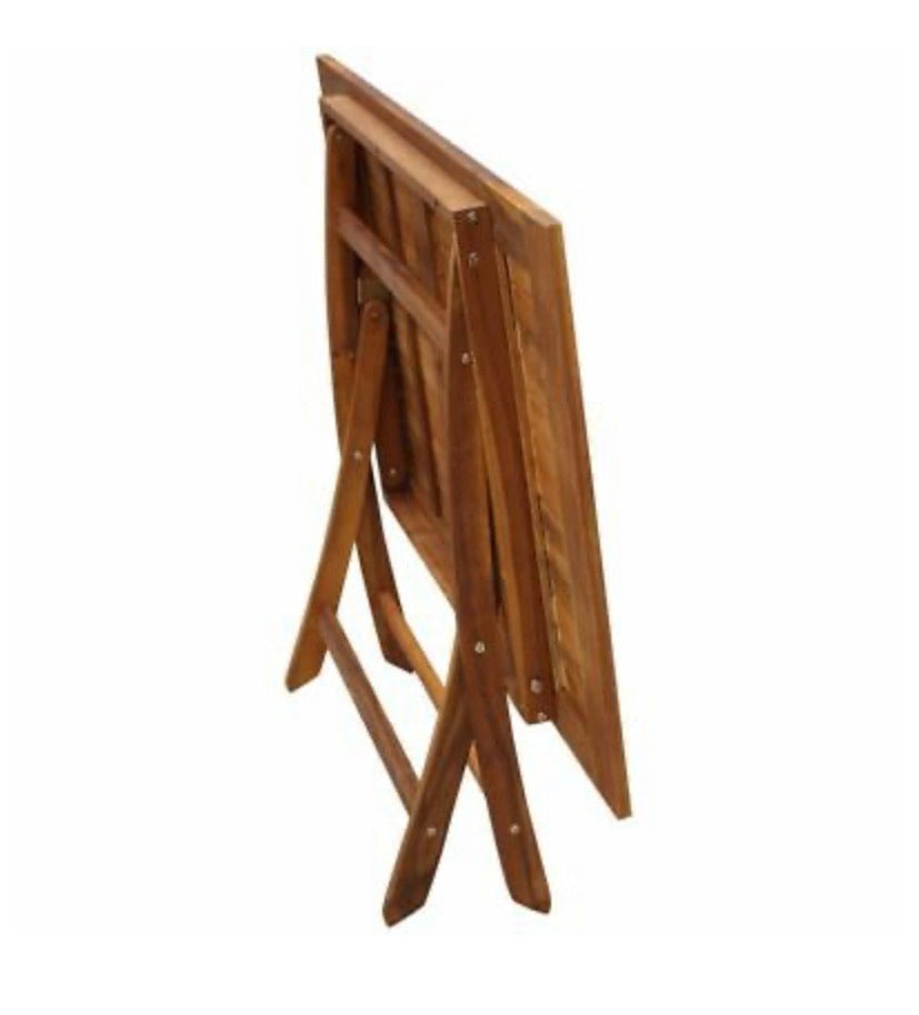 Outdoor Dining Table And Chairs Set Wood 6-Seater Patio Garden Folding Furniture