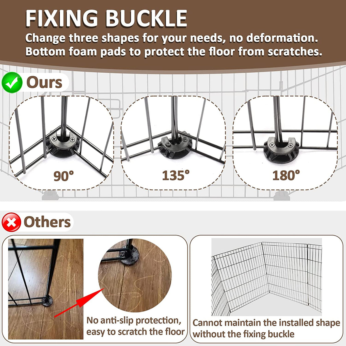 8-Panel 76 cm Metal Pet Playpen with Weather Cover