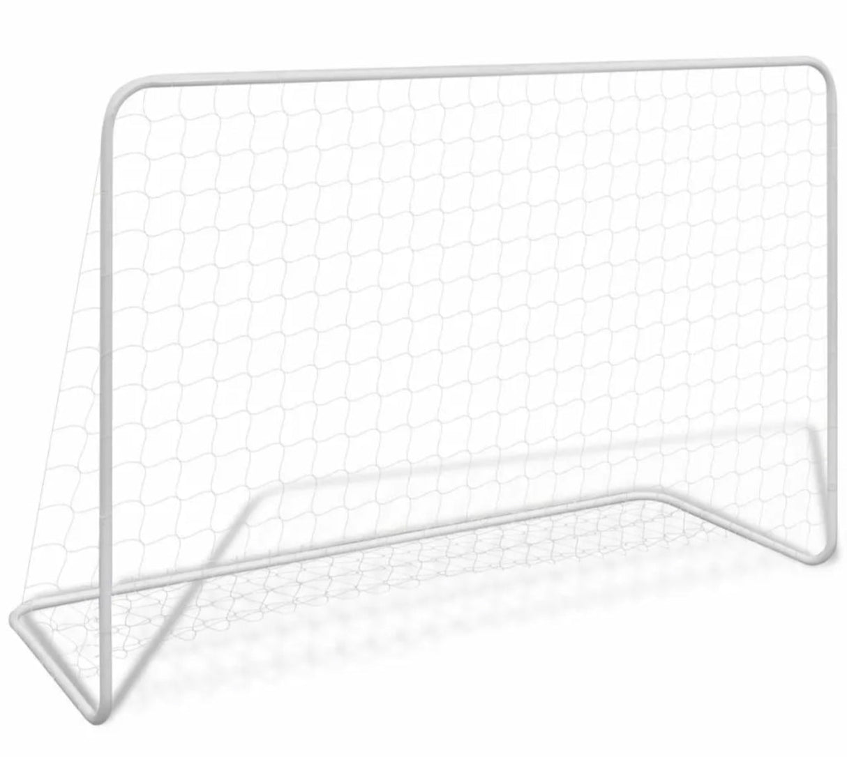 Football Goal with Net 182x61x122 Steel White