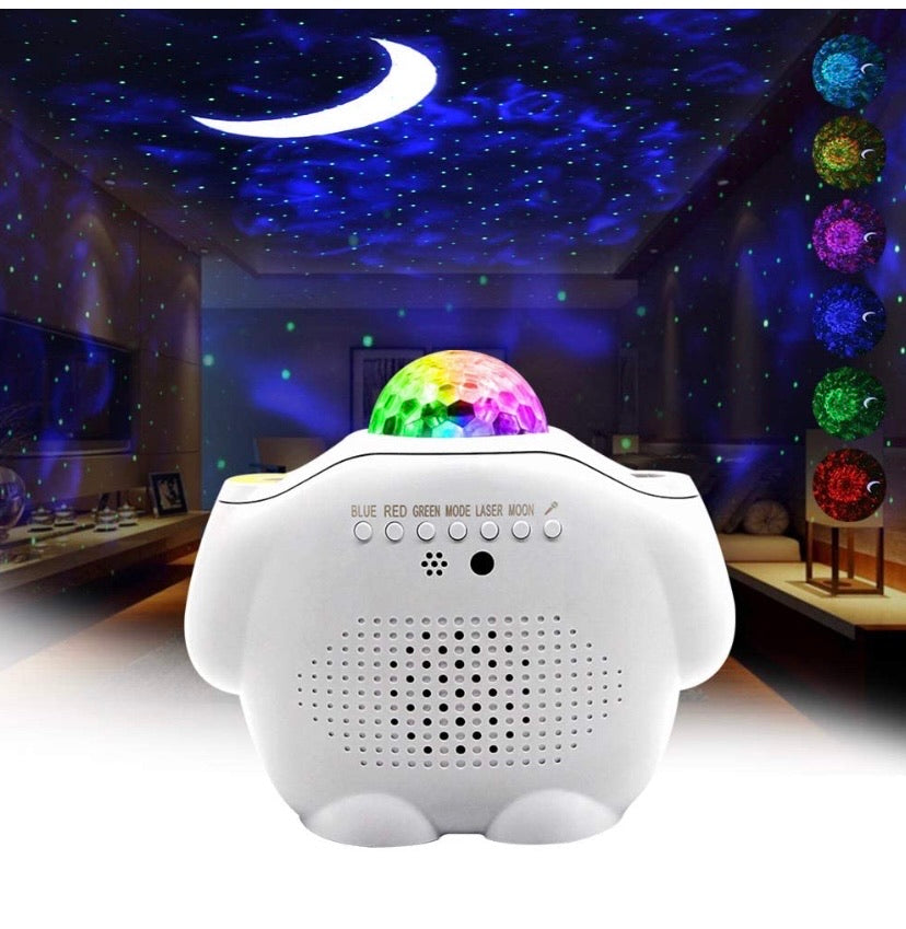 Star Night Light Projector Bedroom,3 in 1 Galaxy Projector Light LED Nebula Cloud Light with Moon Star & Voice Control As a Game Room Party Home Theatre Night Light Ambiance