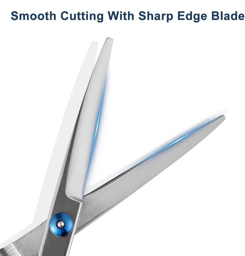 Professional Hair Cutting Kit, Xcellent Global Home Barber Salon Haircutting Thinning Hair Shears Kit with Comb and Storage Bag for Men and Women