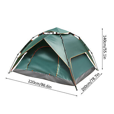 3-4 Person Instant Up Tent Family Waterproof Dome Hiking Beach Camping Tent AU