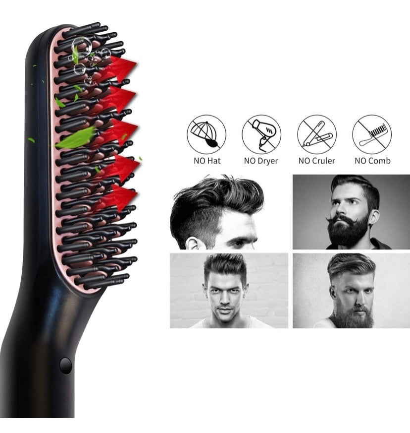 Beard Straightener, 3IN1 Hair Straightener Comb, Comb Straightener with AU Plug, Beard Brush for Man, Hair Straightening Styling Comb, Electric Hair Straightener Brush