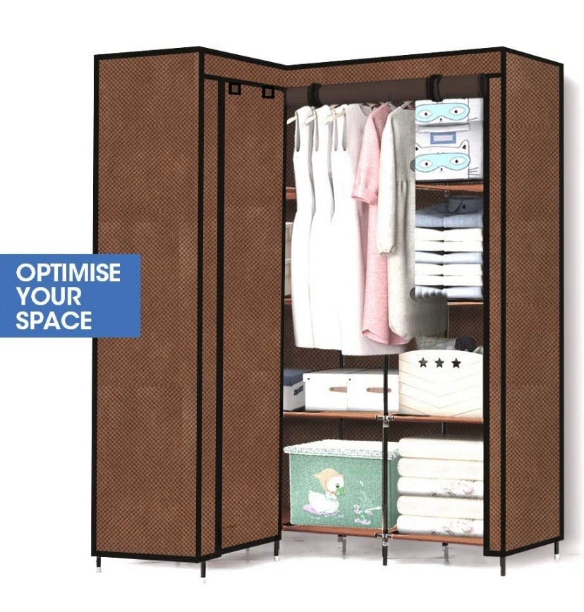 Portable Wardrobe Clothes Closet Storage Cabinet Organizer with Shelves