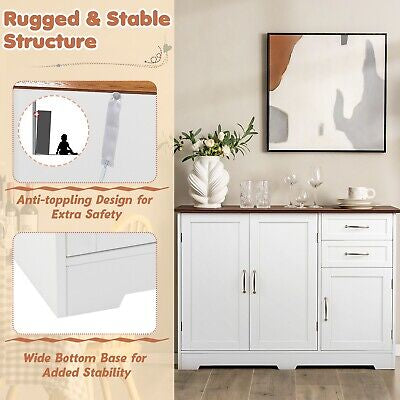 Kitchen Buffet Sideboard Storage Cabinet Modern Hallway Table Cupboard