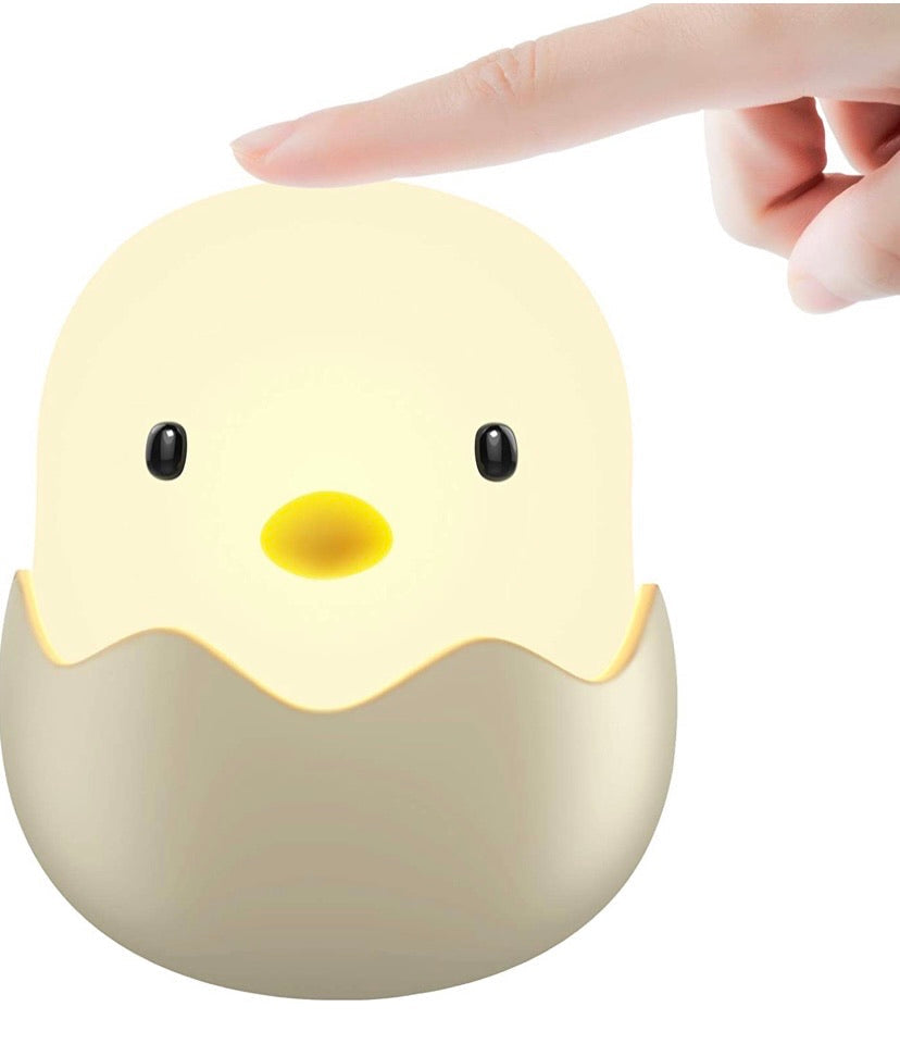 Baby Night Light, Cute Chick Night Light for Kids, Soft Silicone Kids Nightlight Rechargeable LED Touch Lamp, Baby Girl Boys Gifts, Birthday Gifts for Toddler Kids