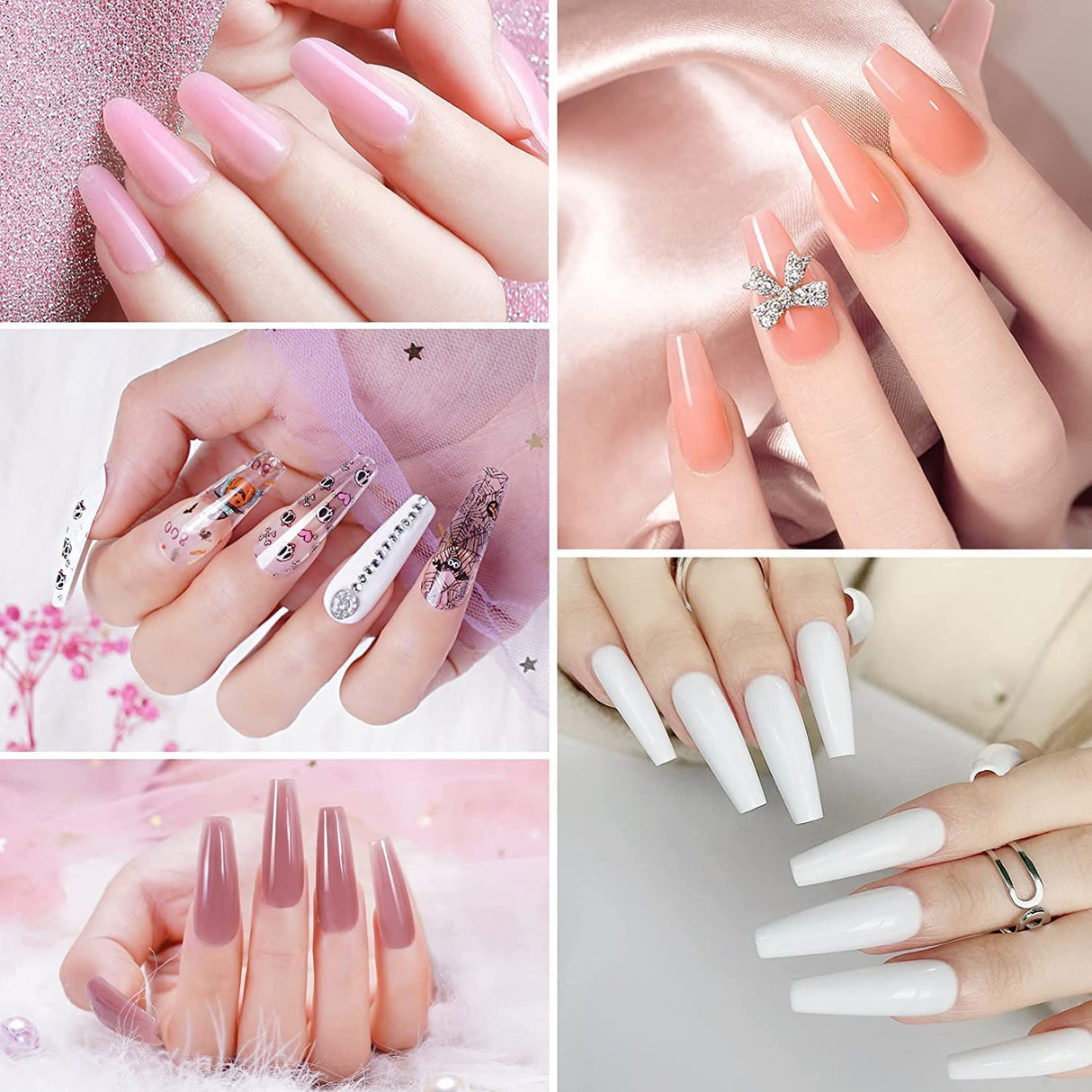 10PCS Poly Gel Nail Kit with UV Lamp 4 Glitter Polly Jell Quick Nail Extension Gel Builder Easy Professional Poly Nail Gel Kit for Starters and Technician DIY Cat Eye French Ombre Nails