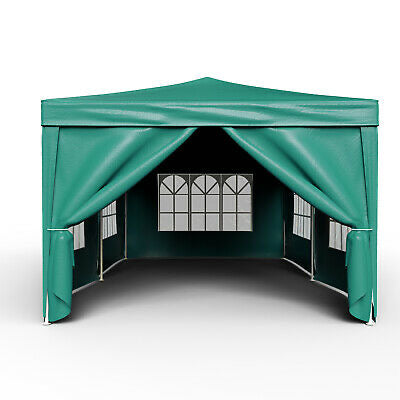 Gazebo Marquee 3x6 Camping Wedding Party Tent Canopy w/Side Wall&Windows