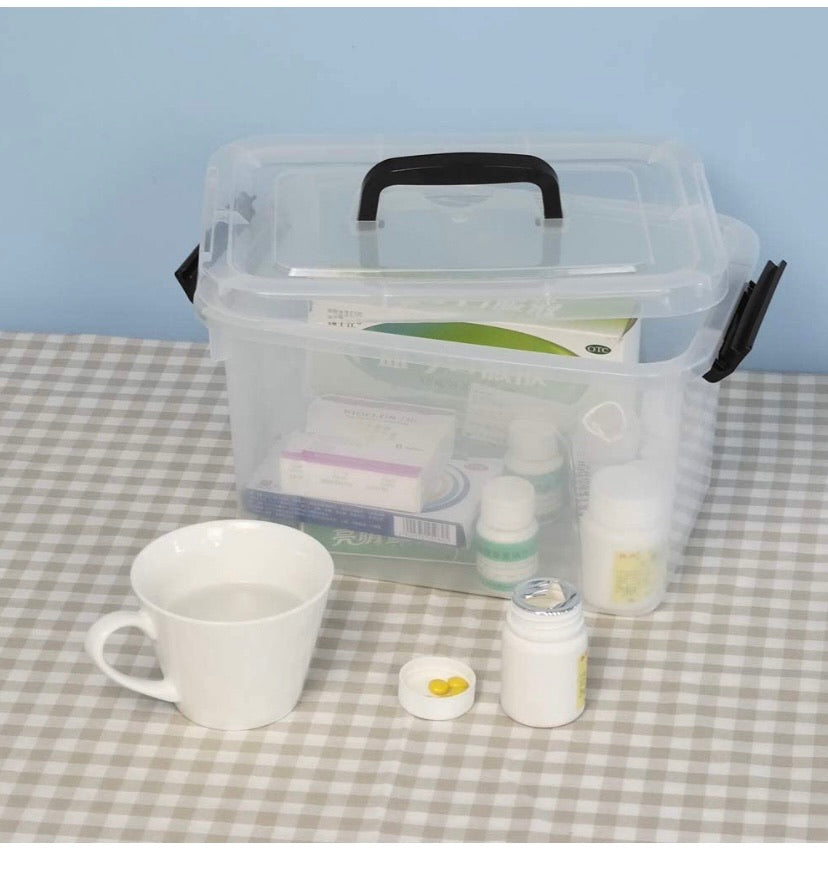 5 Liter Clear Plastic Storage Box 4-Pack