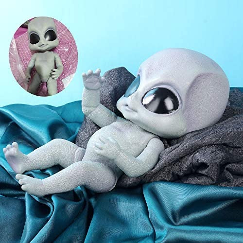 14 inch Alien Realistic Reborn Baby Doll Realistic Hand-Detailed Painting Full Body Silicone Vinyl Dolls Poseable Toy