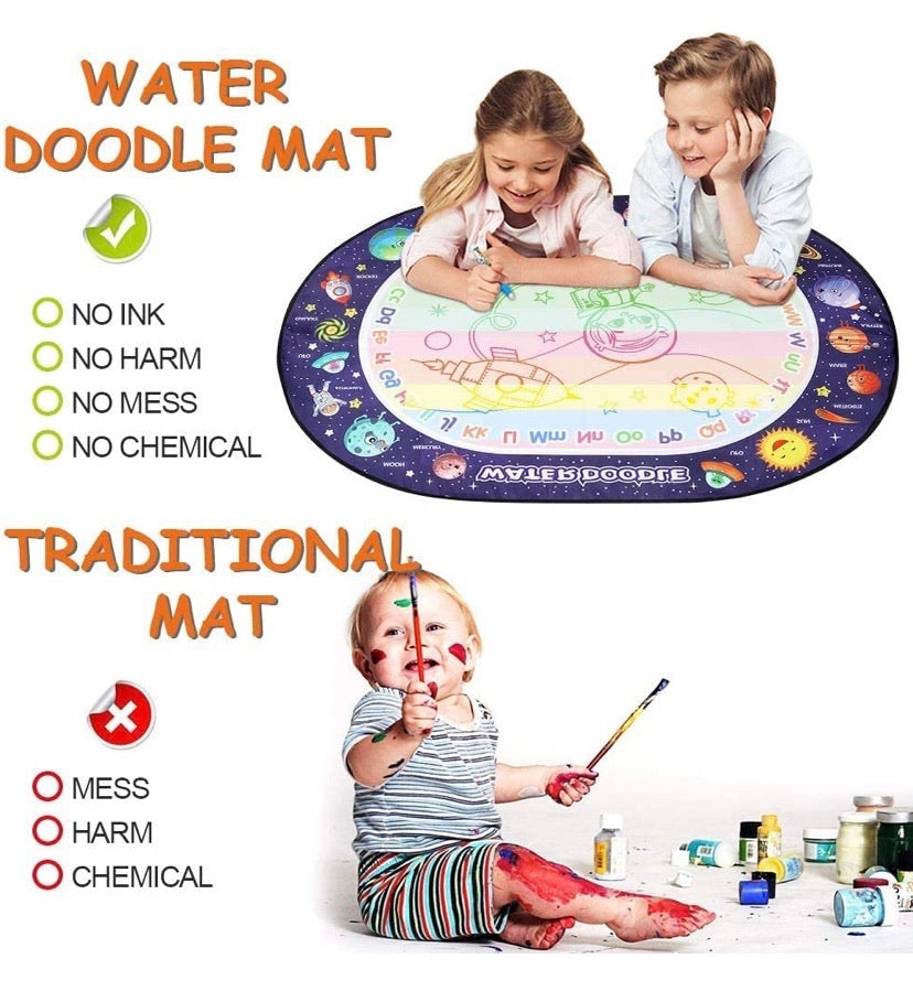 Large Aqua Doodle Mat 100 X 70 cm Water Drawing Doodle Magic Mat Educational Toys Gifts for Kids Toddlers Boys Girls Age 3 4 5 6 7 8 Year Old
