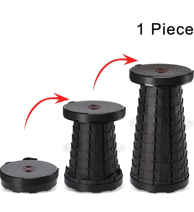 Folding Stool for Camping Adults Kids Retractable Plastic Stool Lightweight Collapsable Stool Portable for Fishing BBQ Outdoors Indoors Kitchen Max Load 150kg