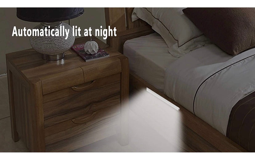 Under Cabinet Lights, 10 LED Motion Sensor Lights, Stick-on Lights to Anywhere Rechargeable LED Lights, Night Light, Led Cabinet Lights, Wireless Led Closet Light, USB Light Silver Warm