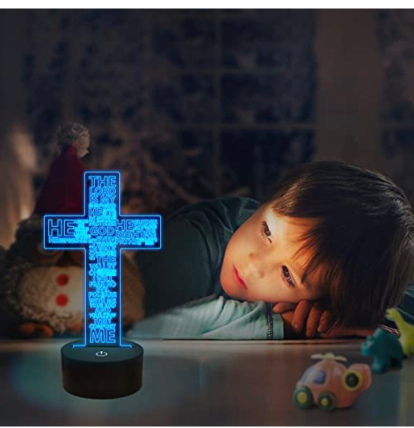 The Lord Jesus Cross 3D Night Light