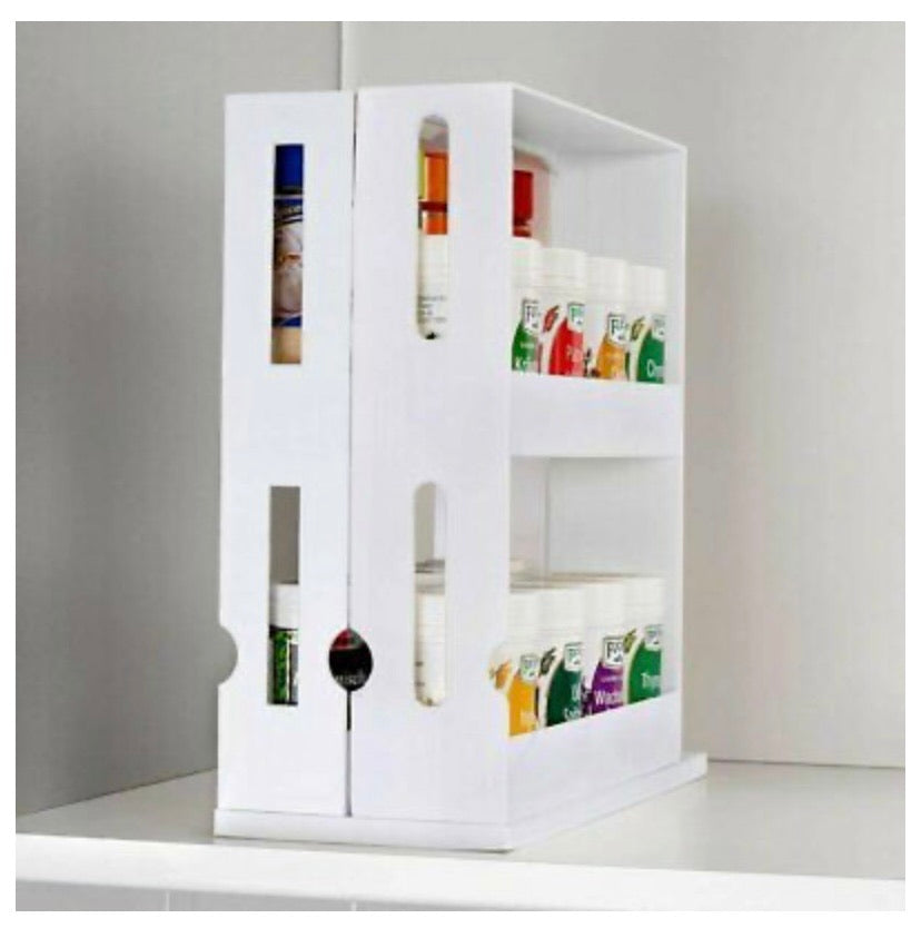 2 Tiers Rotating Spice Rack