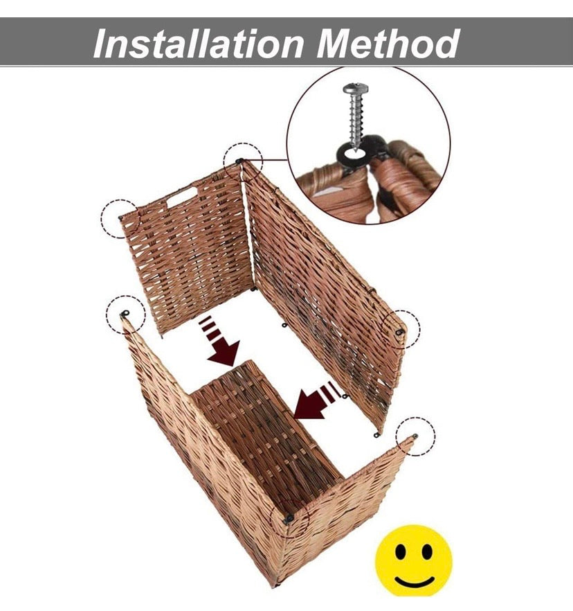 Divided Foldable Handwoven Laundry Hamper