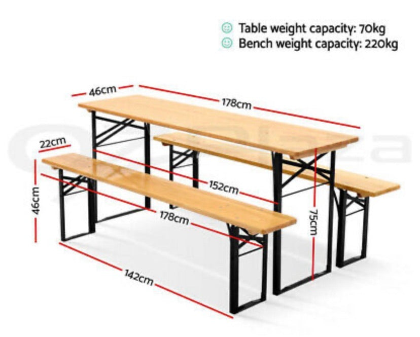 Artiss Outdoor Furniture Setting Table and Chairs