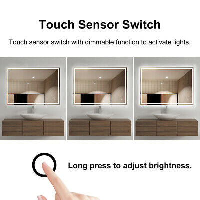 600x800mm Anti-fog LED Illuminated Bathroom Mirror with Bluetooth Speaker