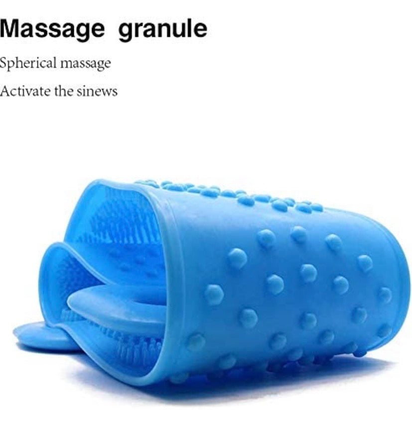 Silicone Back Scrubber With 2 Adhesive Hook for Shower