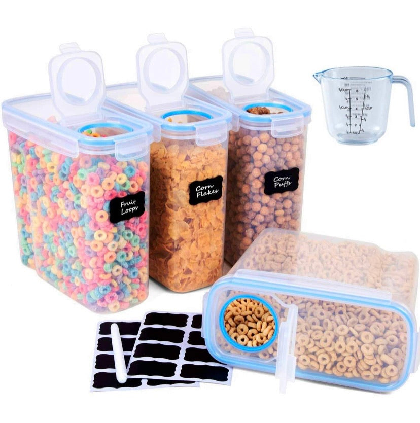 4L Large Cereal Containers Storage Set of 4