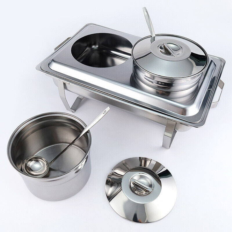 Chafing Dish Alcohol Stove Stainless Steel Buffet Stove Sauce Food Warmer Pot