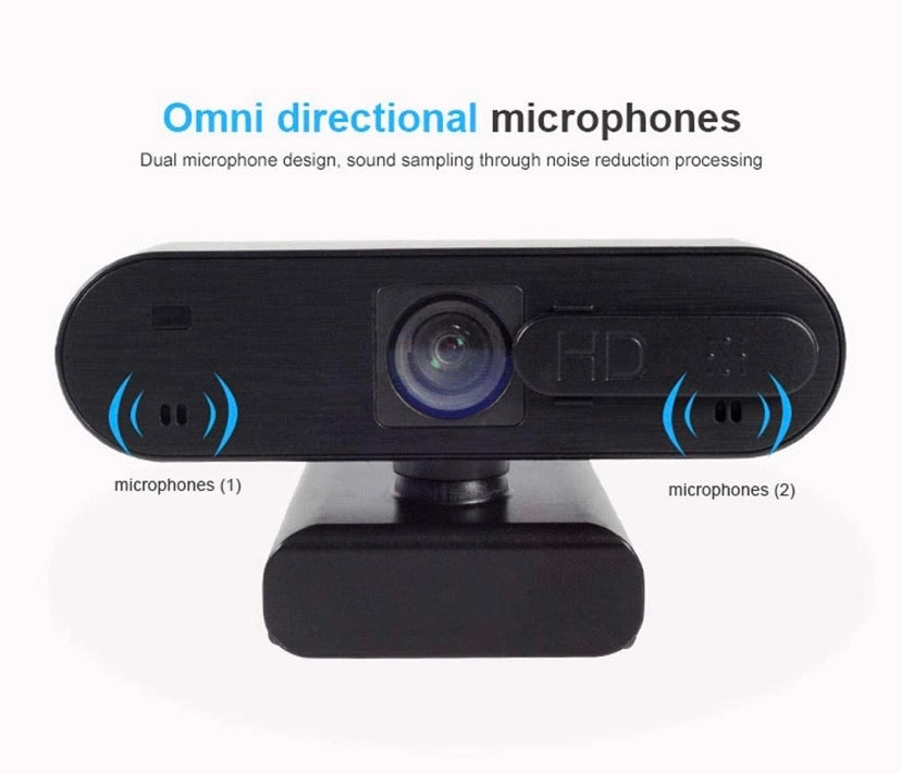 Webcam with Dual Microphone, 1080p FHD Pro Streaming USB Video Camera