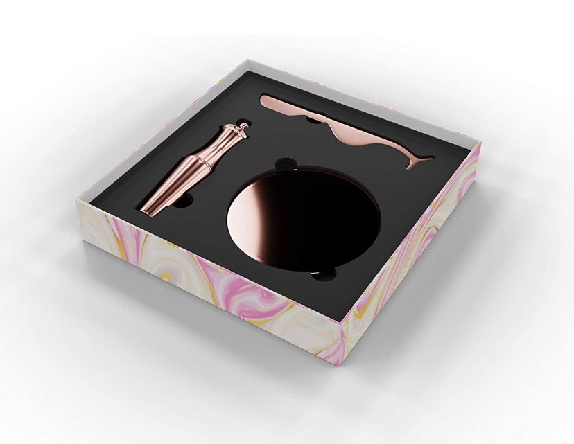 Dual Beauty Magnetic Eyelashes & Eyeliner Kit | Reusable Upgraded 3D Magnetic lashes Kit with Mirror & Tweezers Inside| No Glue & Mess Free | Fast & Easy Application - 2 Pairs