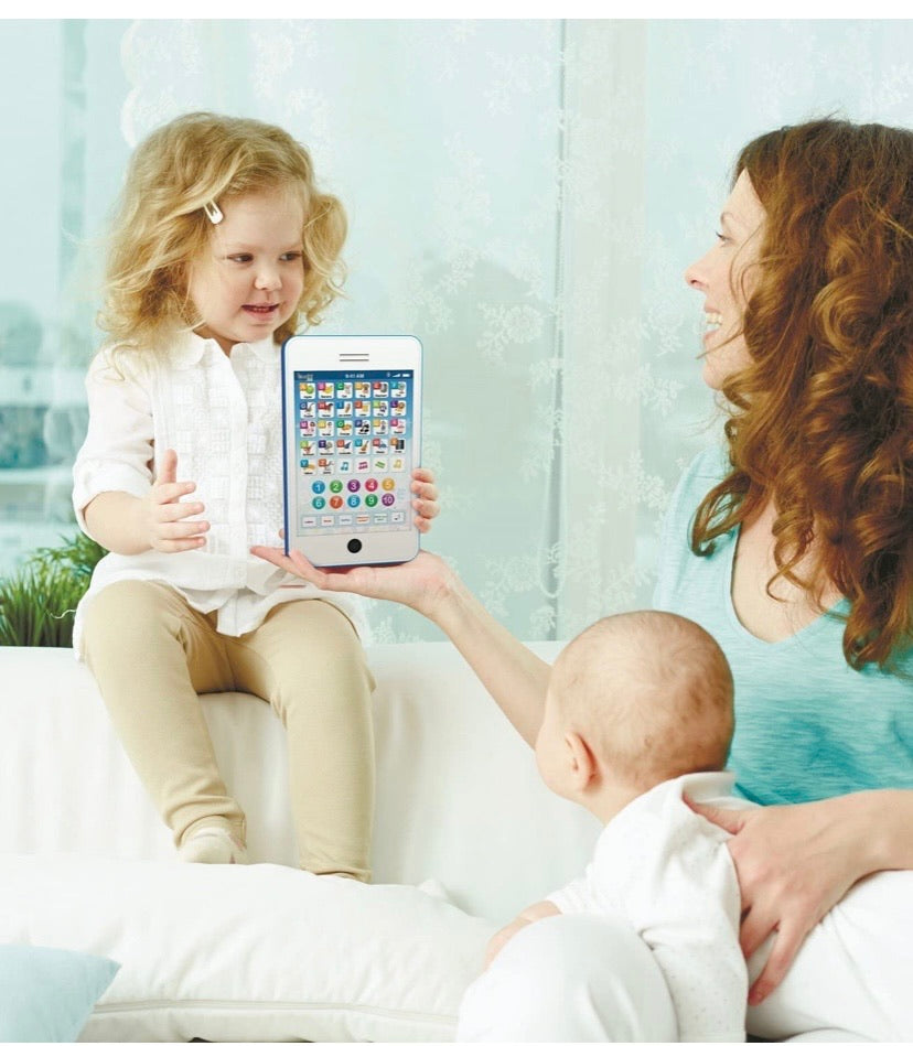 Learning Pad Fun Phone with 6 Toddler Learning Games by Boxiki Kids | Touch and Learn Interactive Tablet for Number Learning, Learning ABCs, Spelling, “Where is?” Game, Melodies | Educational Toy