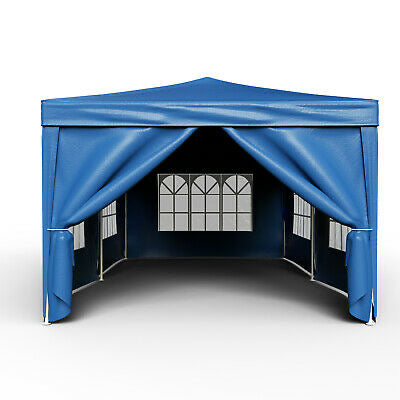 Gazebo Marquee 3x6 Camping Wedding Party Tent Canopy w/Side Wall&Windows