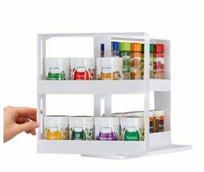 2 Tiers Rotating Spice Rack
