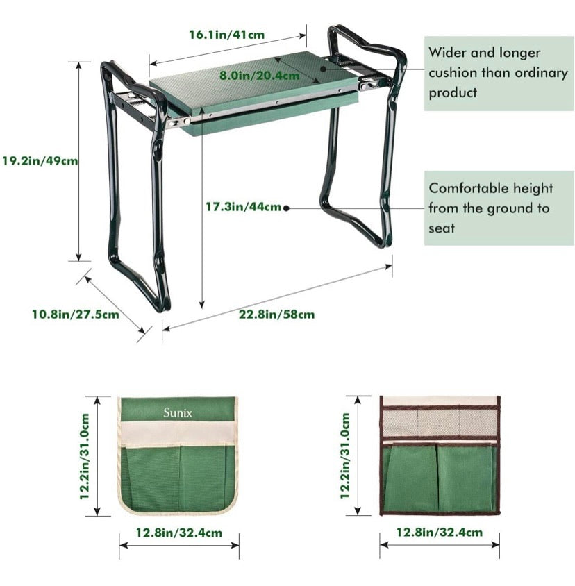Folding Garden Kneeler and Seat