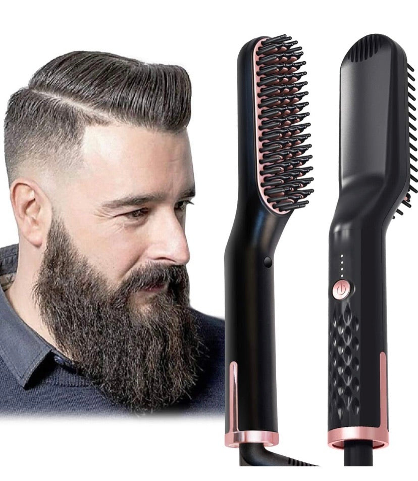 Beard Straightener, 3IN1 Hair Straightener Comb, Comb Straightener with AU Plug, Beard Brush for Man, Hair Straightening Styling Comb, Electric Hair Straightener Brush