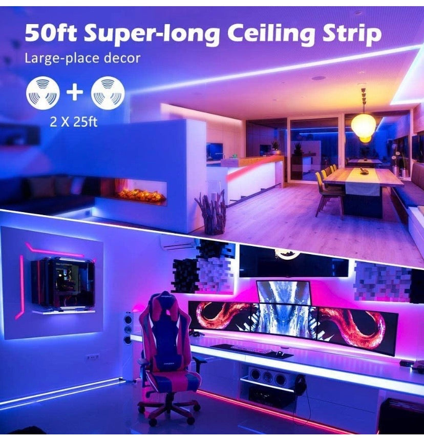 Bluetooth LED Strip Light, 5050 450LEDs RGB Colors Changing, Smart Phone APP Control