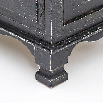 2x LaBella Bedside Table 3 Drawer Side Storage Cabinet Bedroom VINTAGE BLACK