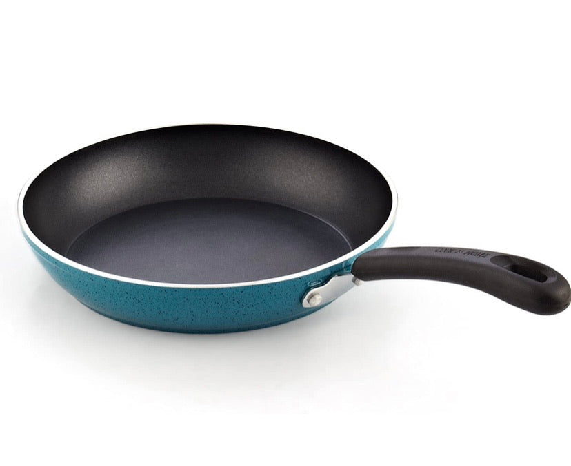 Cook N Home 02588 12-Piece Stay Cool Handle, Turquoise Nonstick Cookware Set