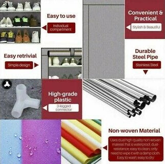 Portable Clothes Closet Wardrobe Storage Cabinet