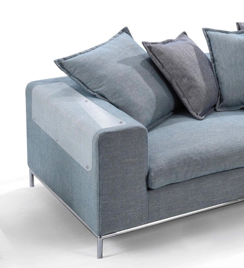 4 Packs Cat Sofa Scratch Guard With 10 Pins 47*15cm, HOME-MART Furniture Scratch Guards, Premium Vinyl Cat Couch Protector Guards Scratching Pads for Protecting Your Upholstered Furniture, Cat Scratch Deterrent Pad