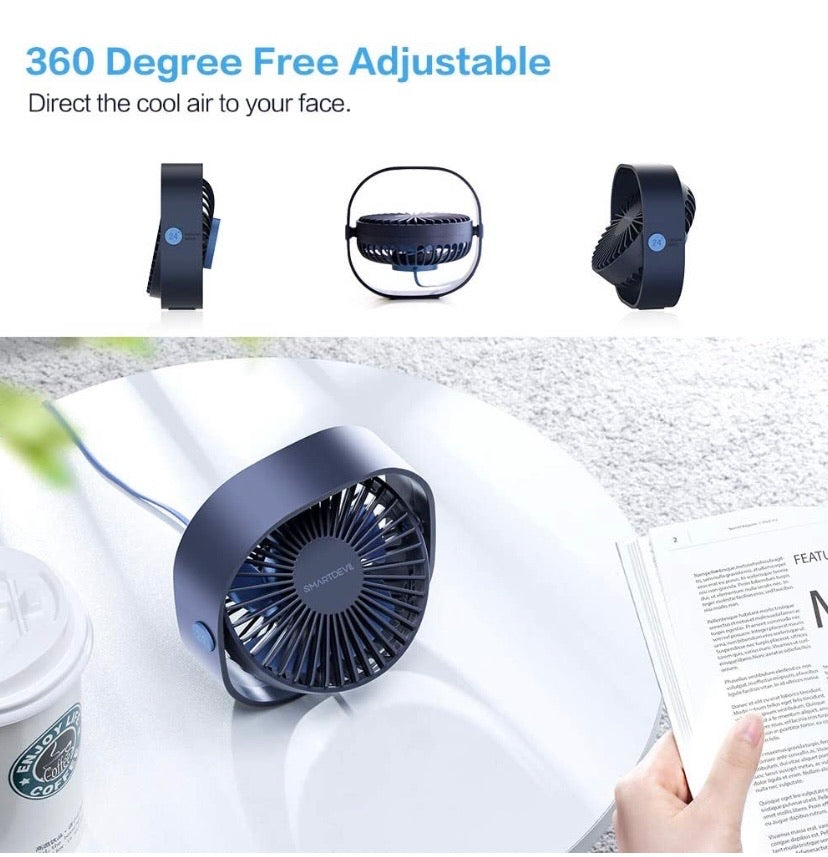 Small Personal USB Desk Fan