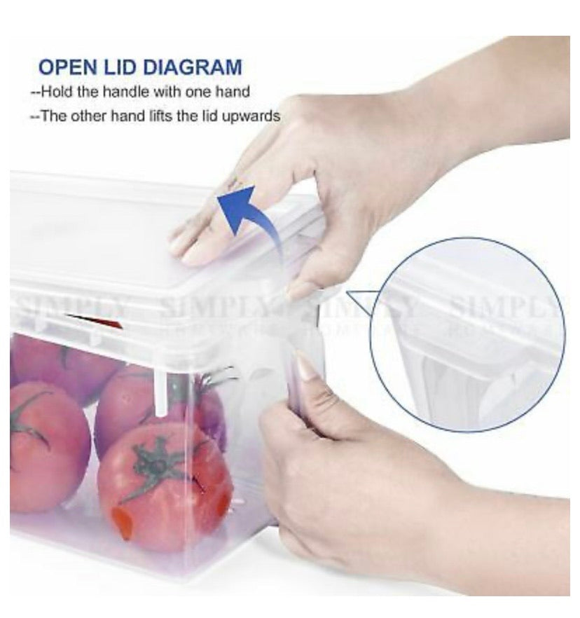 Refrigerator Storage Box Food Container Kitchen Fridge Organiser Freezer